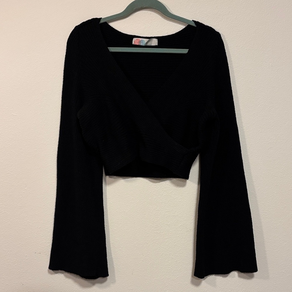 Free People Riley Wrap Sweater Top